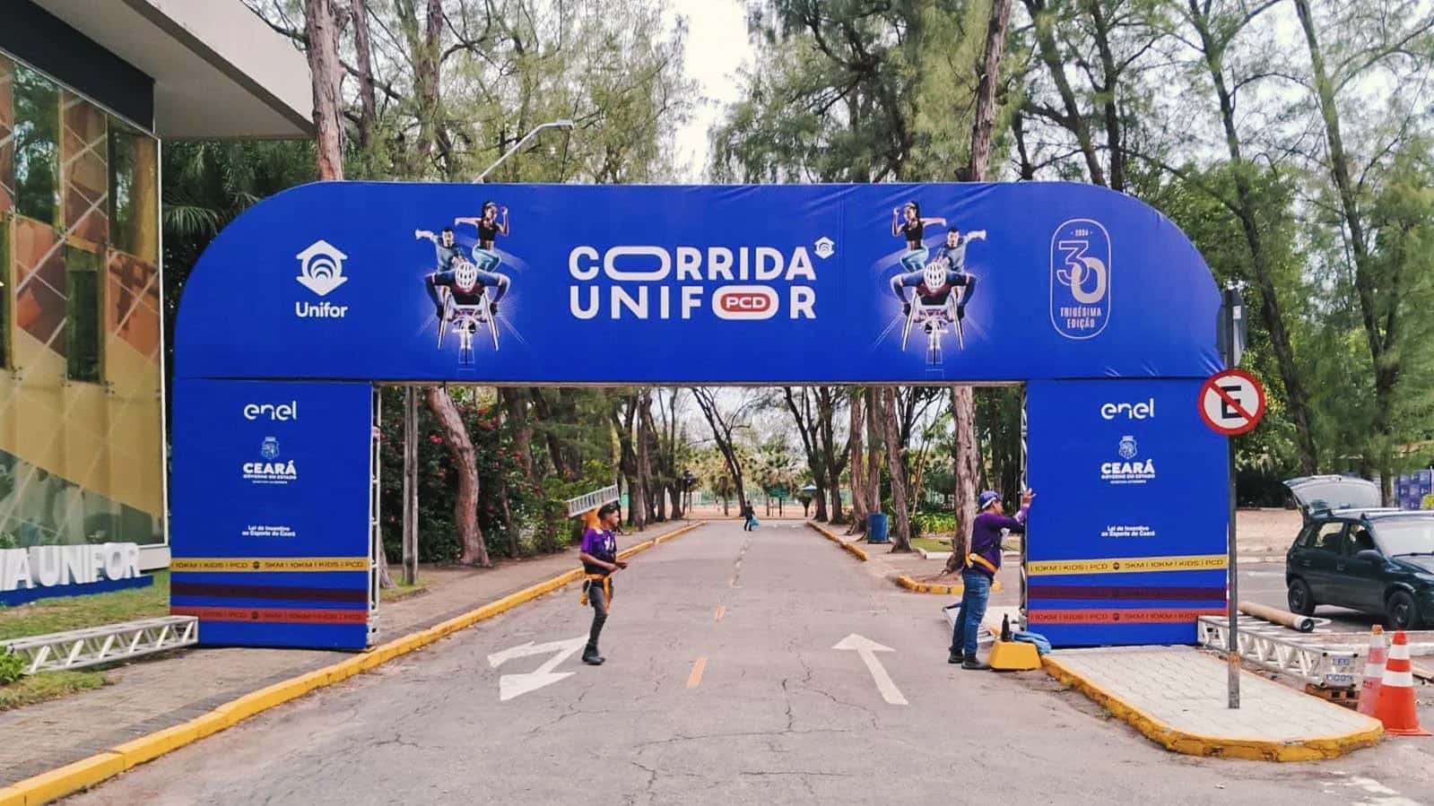 Portal de comunicação visual produzido para a Corrida Unifor